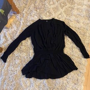 Jacob Stylish Black Long Sleeve Tunic